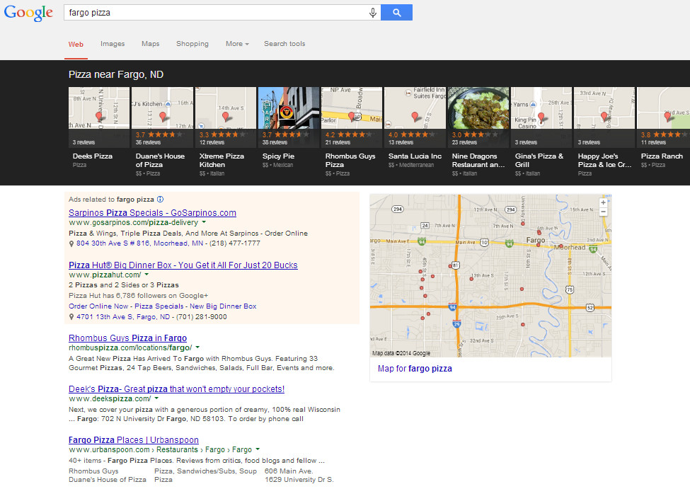 example of google carousel search results