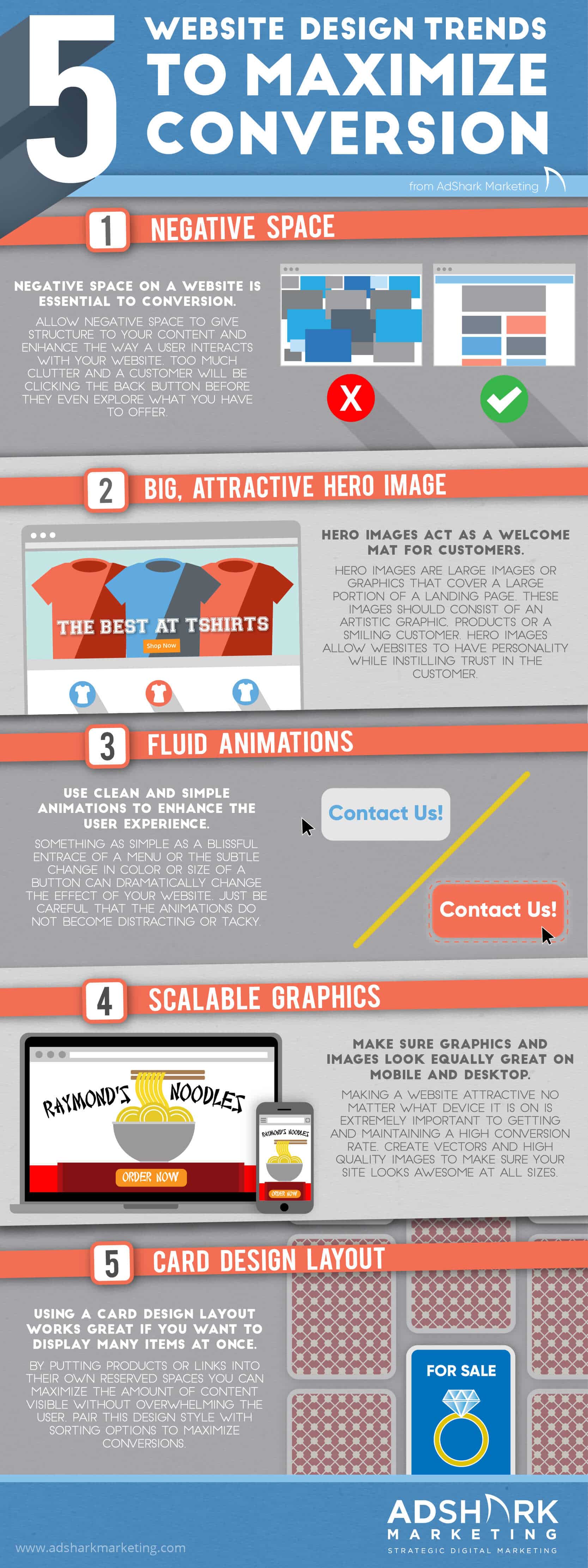 5 Website Design Trends to Maximize Conversion Infographic