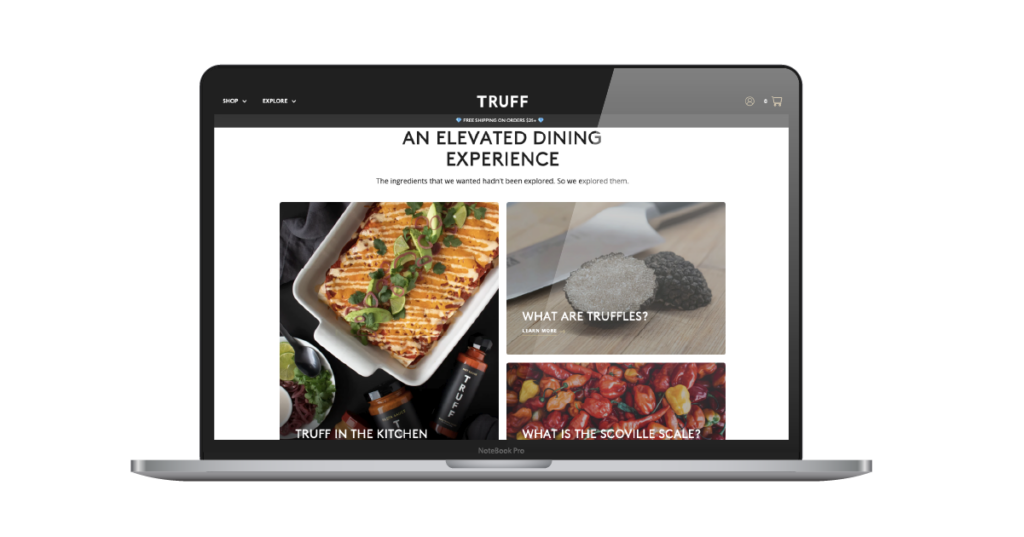 food commerce website example