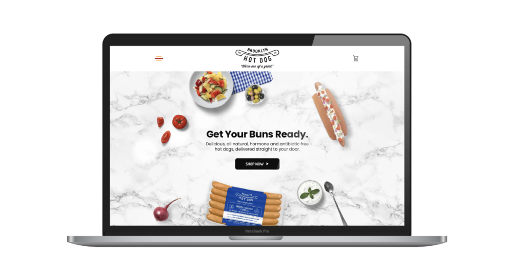 example of good ecommerce website for food company