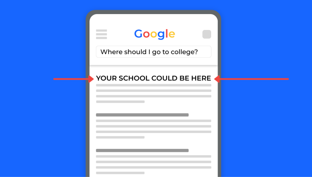 google geotargeting higher ed colleges