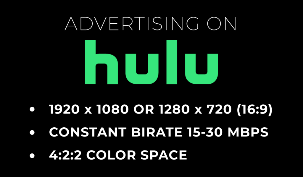 hulu advertising specs