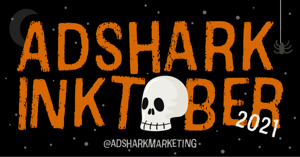 AdShark Inktober challenge graphic.