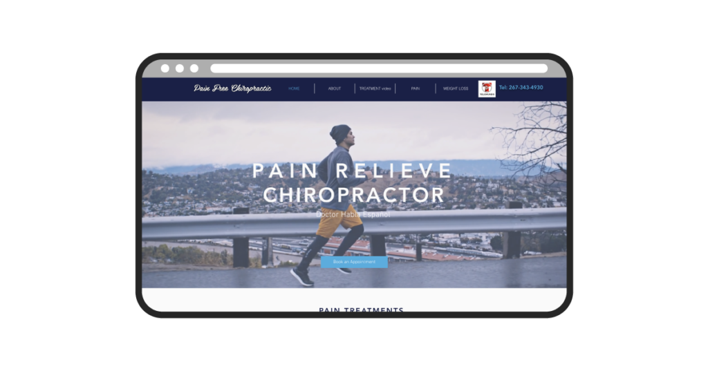 Pain Free Chiropractic's website