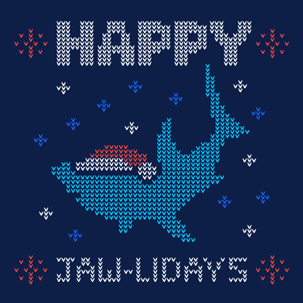 shark christmas sweater