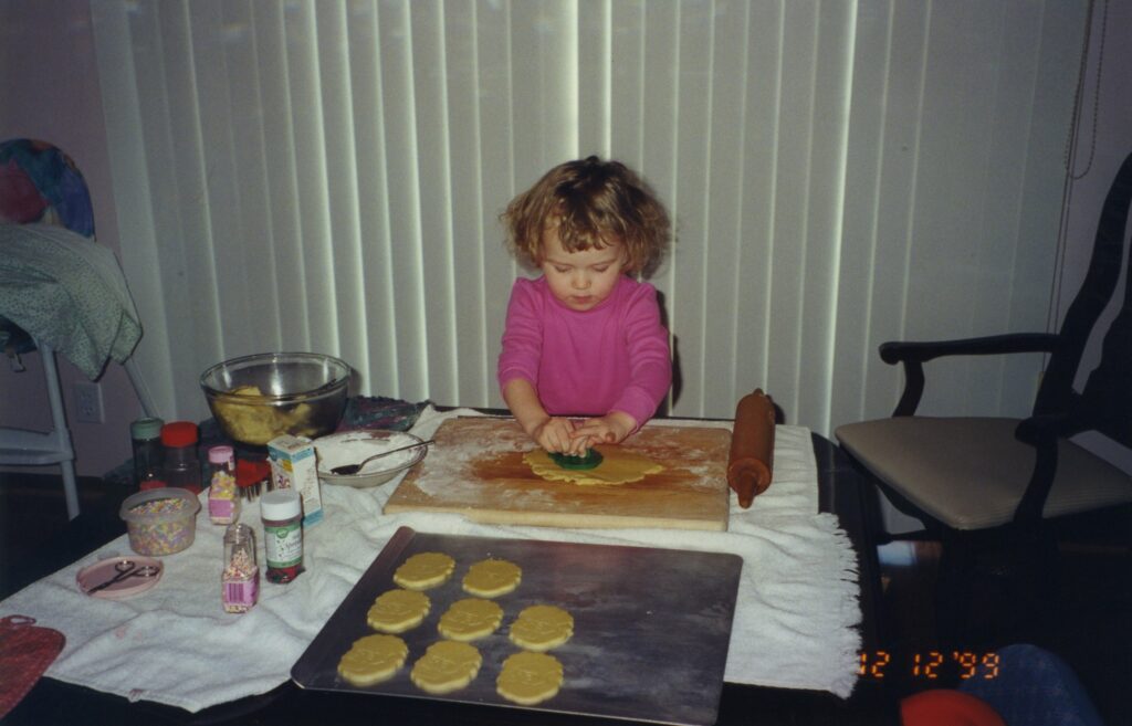 paige baking cookies