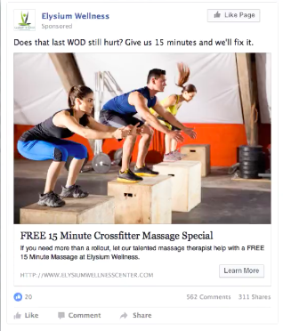 free offer ad - chiropractor