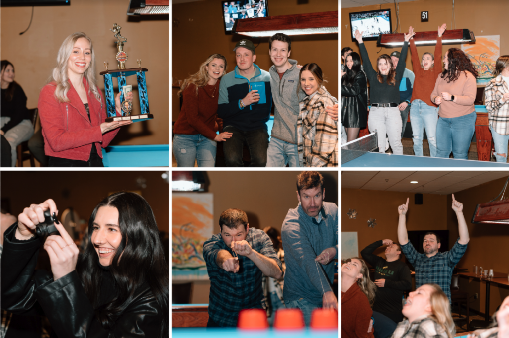 collage of images from AdShark's annual holiday party