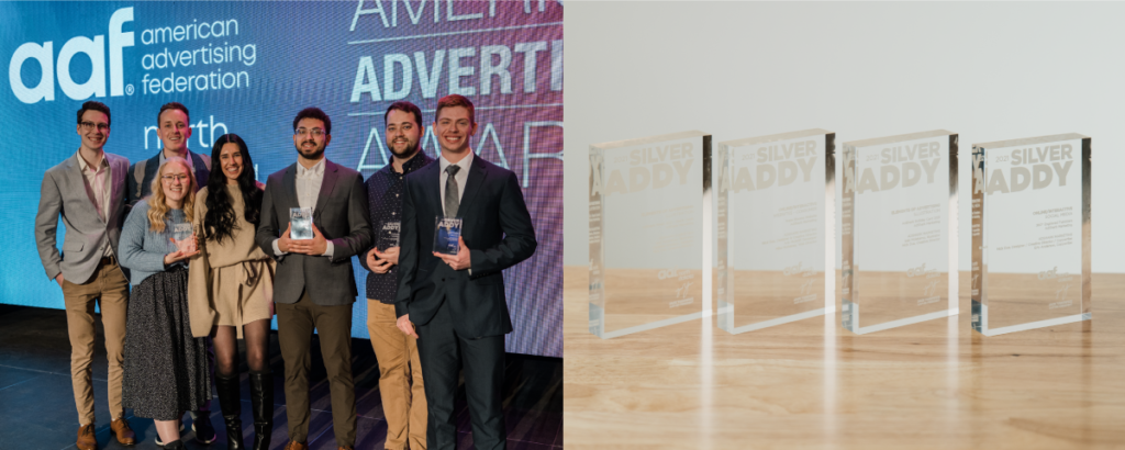 The AdShark team took home 4 silver Addy awards in February 2022.