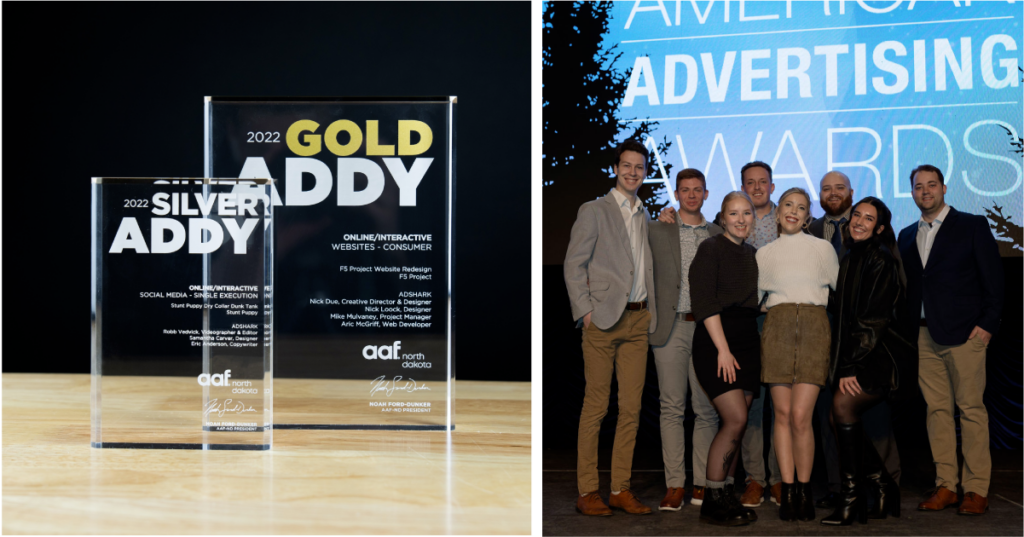 The AdShark team won two Addy awards