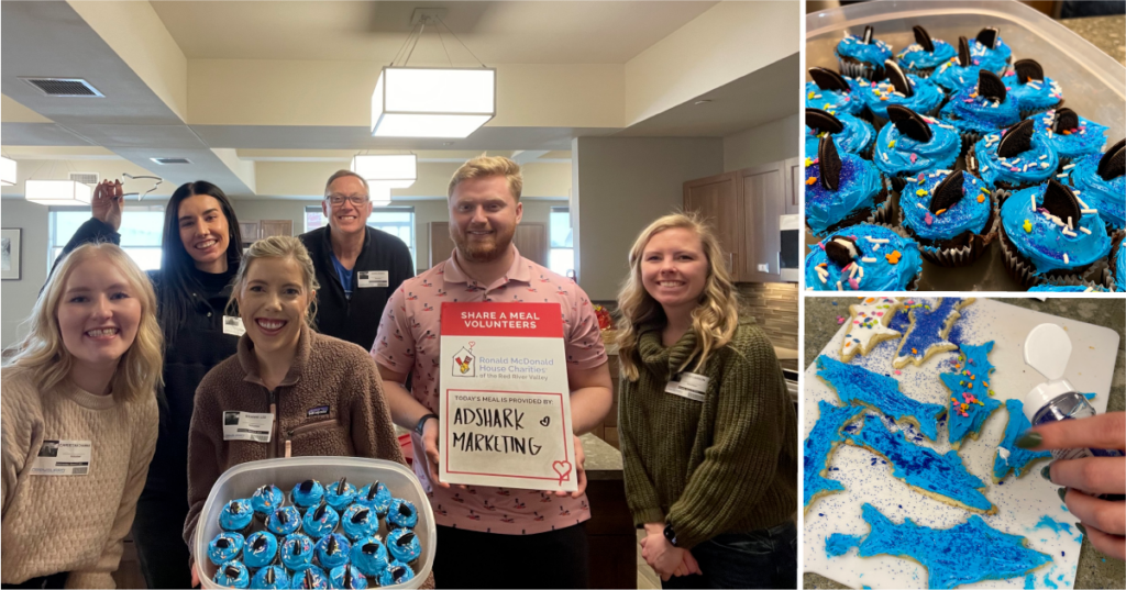 What’s a shark’s favorite treat? A jellyfish-filled donut!

This past month, the AdShark team spent a morning volunteering with the Ronald McDonald House Charities of the Red River Valley by baking some treats for their guests.