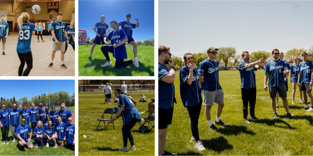 Collage of images from the Fargo Moorhead West Fargo Chamber of Commerce Corporate Cup.