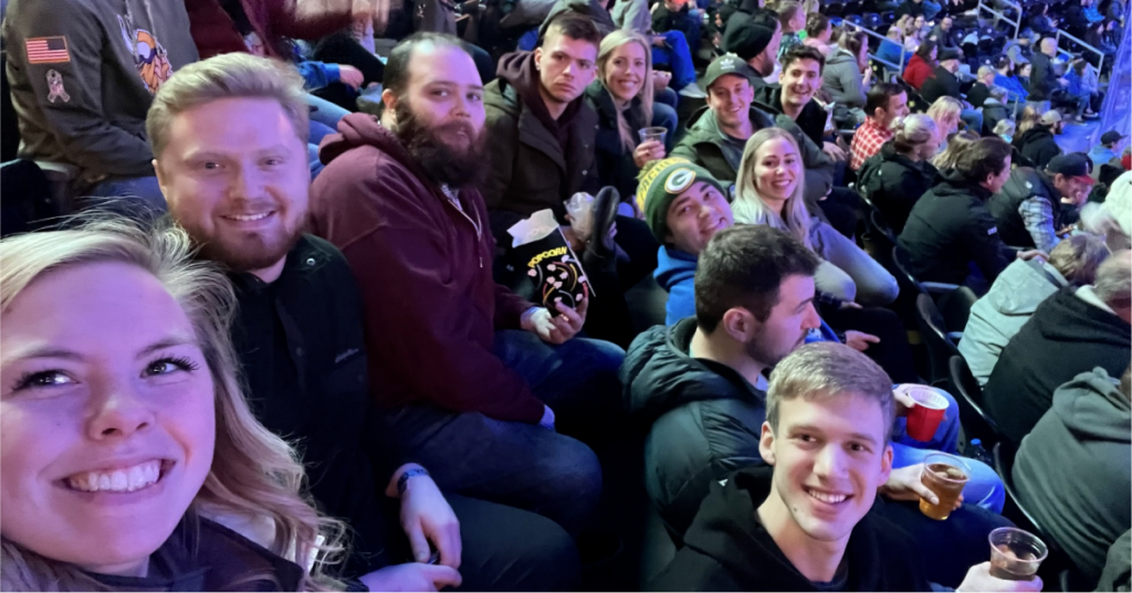 The AdShark team attended a Fargo Force game together in a company culture event