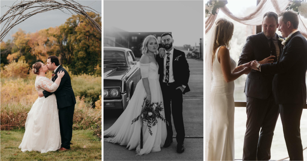 collage of wedding images from the AdShark Team.