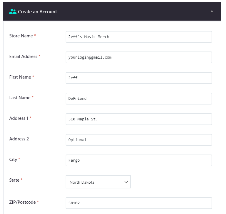 creating bigcommerce account