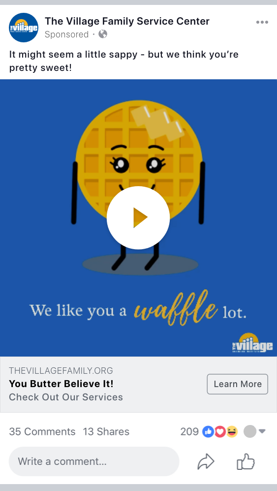 example of fun copywriting on digital ad