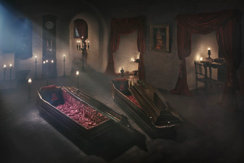 airbnb draculas castle ad