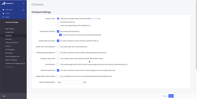 Optimized One-Page Checkout