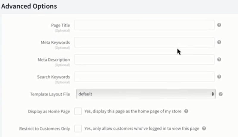 title tag entering bigcommerce