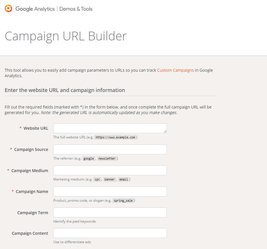 utm builder google analytics